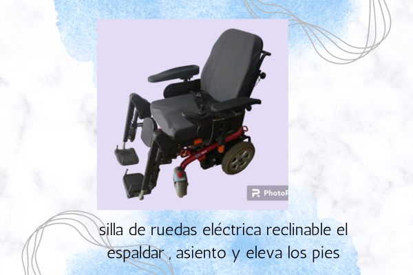 silla eléctrica regulable el espaldar, asiento y elevar los pies